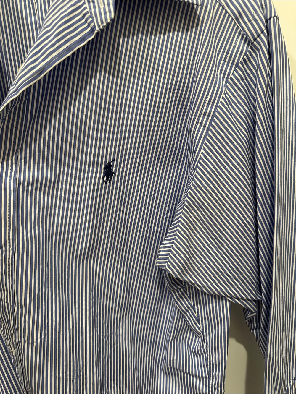 Polo by Ralph Lauren Navy & White Striped Cotton Button-Down Shirt